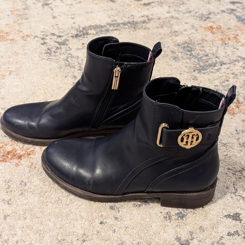 Dark Blue Tommy Hilfiger Ankle Boots